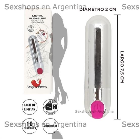 Bala vibradora con carga USB y varias velocidades